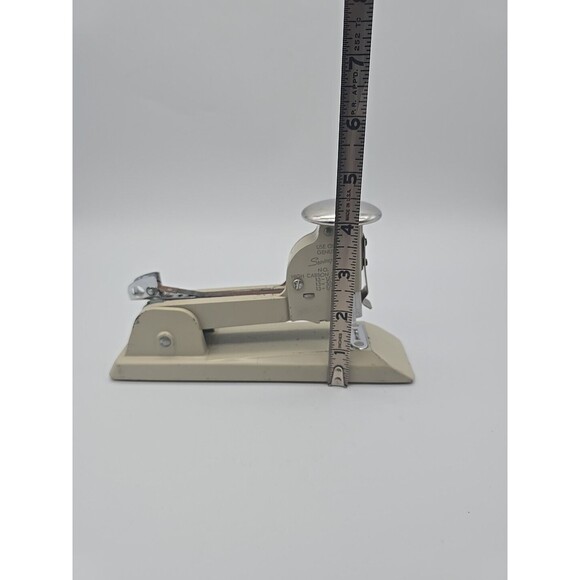 Vintage Swingline No 13 High Carbon Stapler Beige Heavy Duty Steel Made In USA - Picture 6 of 12